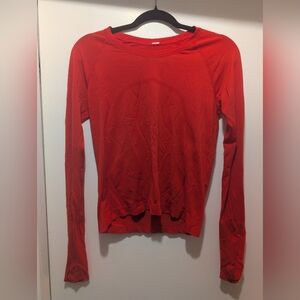 lululemon athletica Vibrant Red Long Sleeve Tee